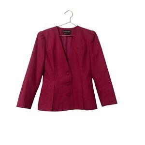 Patricia Roberts wool blend suit jacket blazer and skirt size 6
